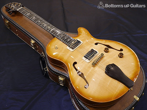 PRS Private Stock PS #5995 Singlecut Archtop -Toned Top with Smoked Burst / Faded Red Tiger Back